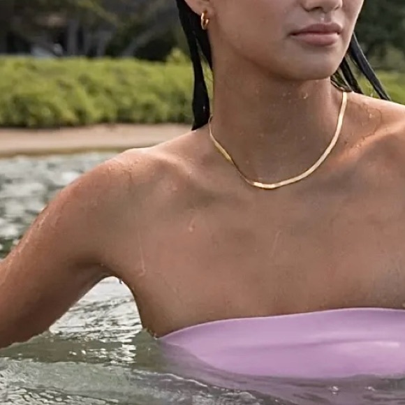 BOGO! The Wrenley Snake Chain Necklace in Gold color NEW - Picture 1 of 6